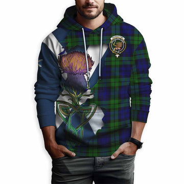Tartan Vibes Clothing Bannatyne Tartan Family Crest Hoodie Scottish Thistle Celtic Inspired