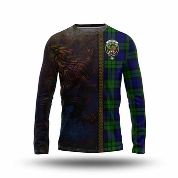 Tartan Vibes Clothing Bannatyne Tartan Family Crest Long Sleeve T-Shirt Alba Gu Brath Be Brave Lion Ancient Style