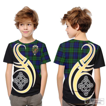 Bannatyne Tartan Kid T-Shirt with Family Crest and Celtic Symbol Style Youth XL Size14 - Tartan Vibes Clothing