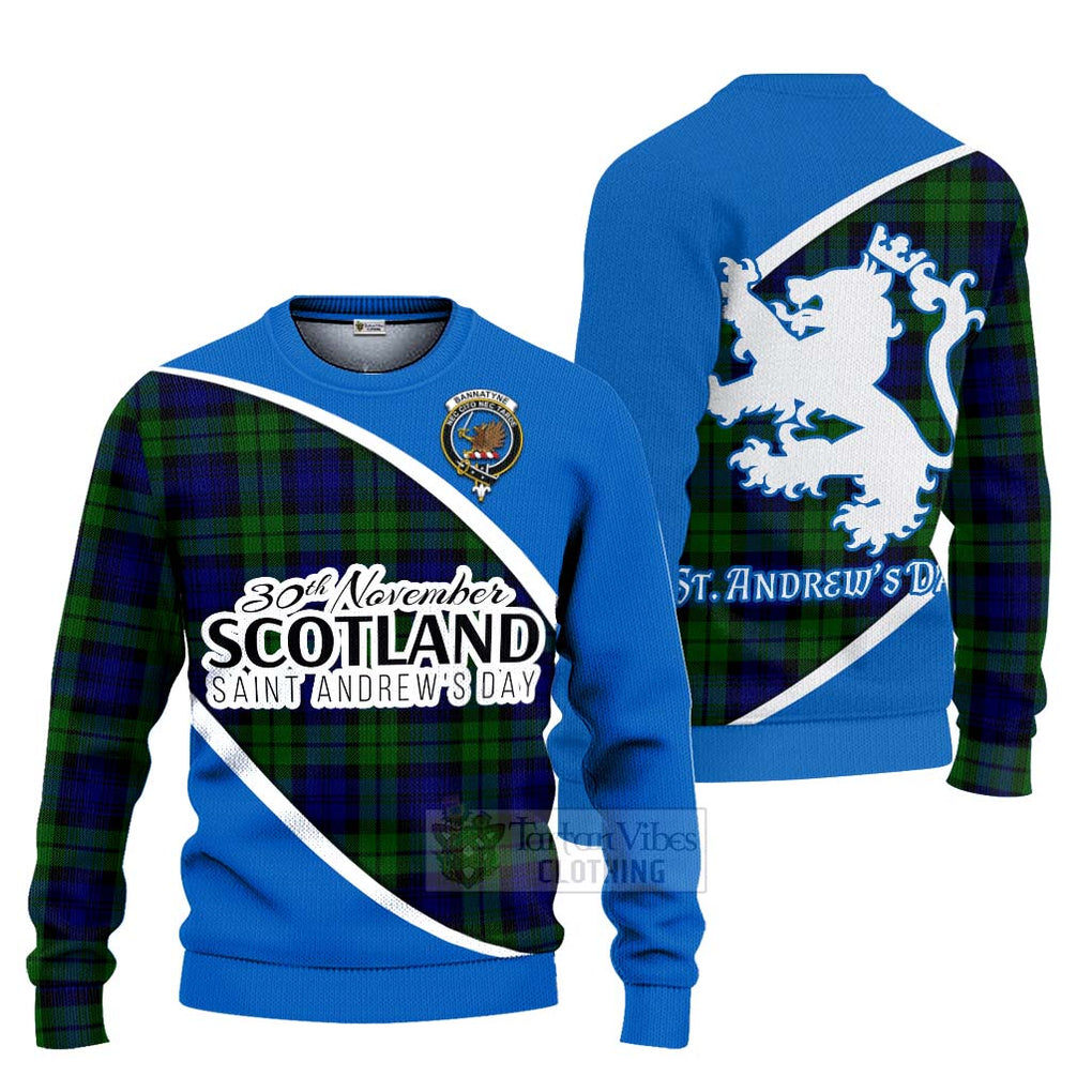 Tartan Vibes Clothing Bannatyne Family Crest Tartan Knitted Sweater Celebrate Saint Andrew's Day in Style
