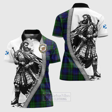 Tartan Vibes Clothing Bannatyne Tartan Clan Crest Women's Polo Shirt with Highlander Warrior Celtic Style
