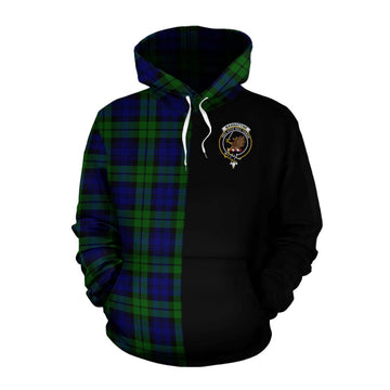 Tartan Vibes Clothing Bannatyne Tartan Cotton Hoodie with Family Crest and Half Of Me Style