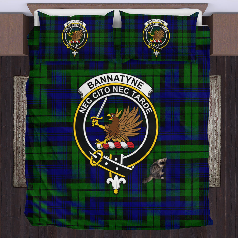 Bannatyne Tartan Bedding Set with Family Crest US Bedding Set - Tartan Vibes Clothing