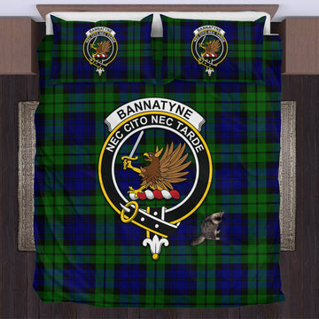 Bannatyne Tartan Bedding Set with Family Crest US Bedding Set - Tartan Vibes Clothing