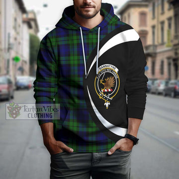 Tartan Vibes Clothing Bannatyne Tartan Hoodie with Family Crest Circle Style