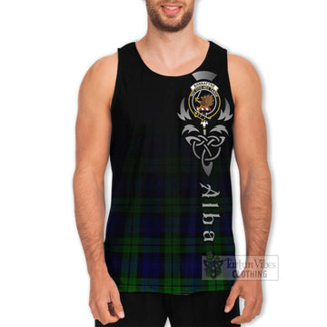 Tartan Vibes Clothing Bannatyne Tartan Men's Tank Top Featuring Alba Gu Brath Family Crest Celtic Inspired