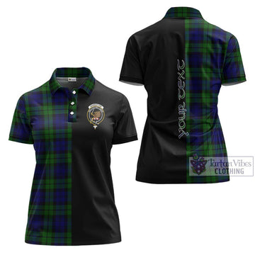 Bannatyne Tartan Women's Polo Shirt with Family Crest and Half Of Me Style Women - Tartan Vibes Clothing