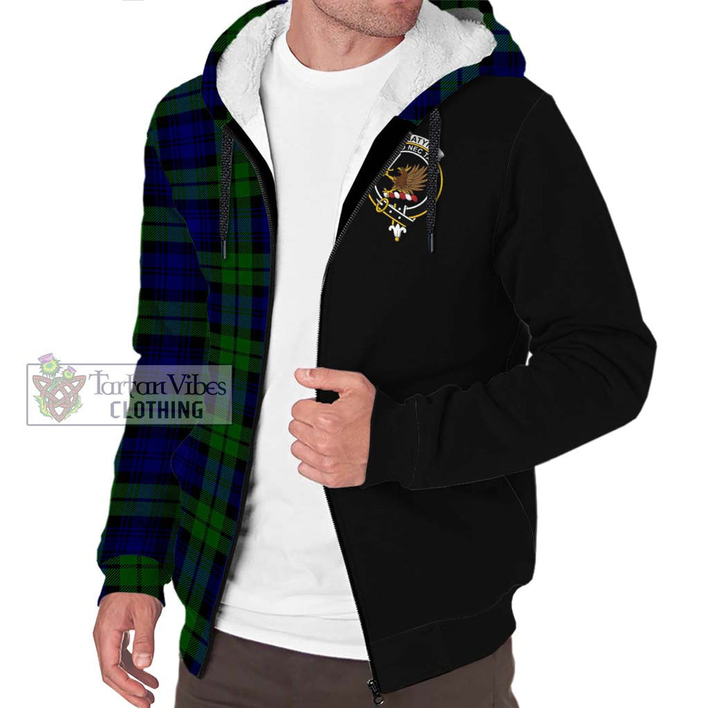 Bannatyne Tartan Sherpa Hoodie with Family Crest and Half Of Me Style Unisex S - Tartanvibesclothing Shop