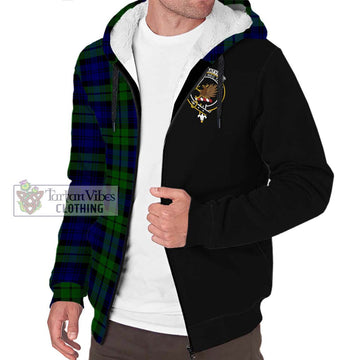 Bannatyne Tartan Sherpa Hoodie with Family Crest and Half Of Me Style Unisex S - Tartanvibesclothing Shop