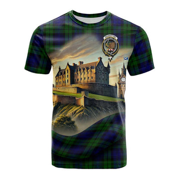 Tartan Vibes Clothing Bannatyne Tartan Family Crest Cotton T-shirt with Scottish Ancient Castle Style