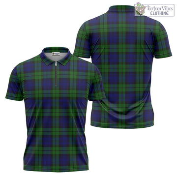Tartan Vibes Clothing Bannatyne Tartan Zipper Polo Shirt