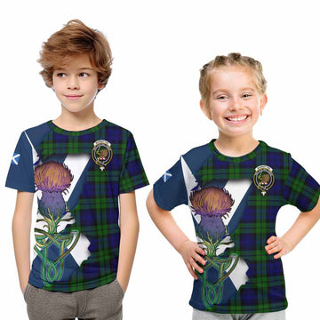 Tartan Vibes Clothing Bannatyne Tartan Family Crest Kid T-Shirt Scottish Thistle Celtic Inspired