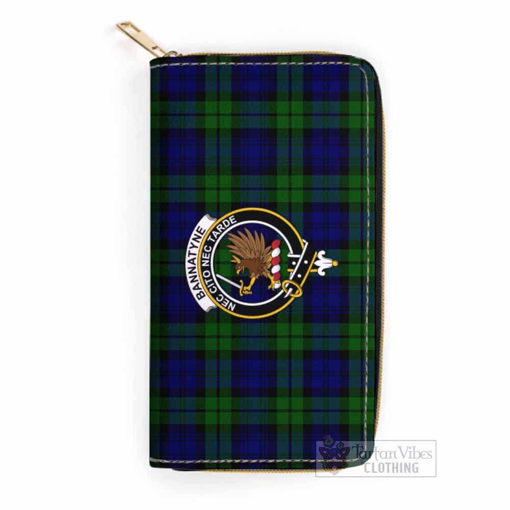 Bannatyne Tartan Women's Leather Wallet with Family Crest One Size 19.7*10.5*3.5 cm - Tartan Vibes Clothing