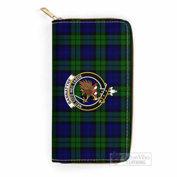 Tartan Vibes Clothing Bannatyne Tartan Women's Leather Wallet with Family Crest