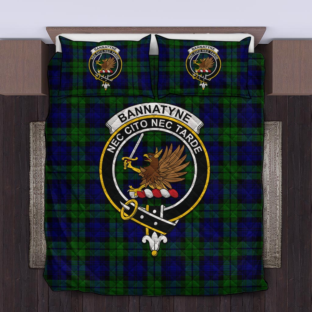 Bannatyne Tartan Quilt Bed Set with Family Crest Twin - Tartan Vibes Clothing