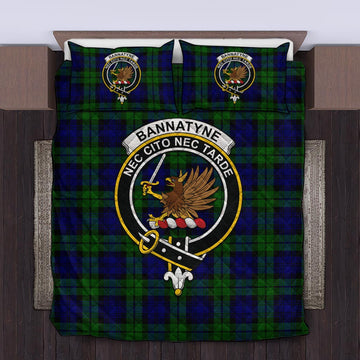 Bannatyne Tartan Quilt Bed Set with Family Crest Twin - Tartan Vibes Clothing