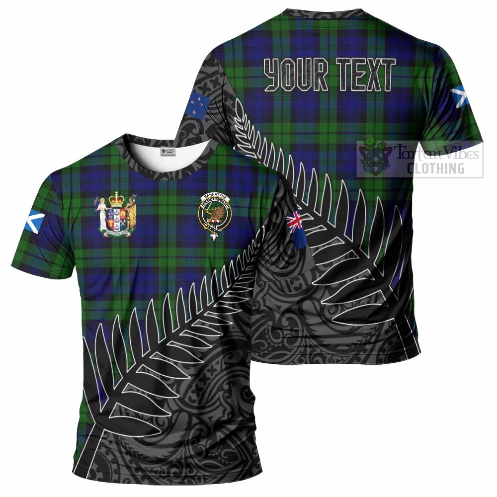 Tartan Vibes Clothing Bannatyne Crest Tartan T-Shirt with New Zealand Silver Fern Half Style