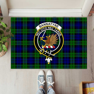 Bannatyne Tartan Door Mat with Family Crest - Tartanvibesclothing