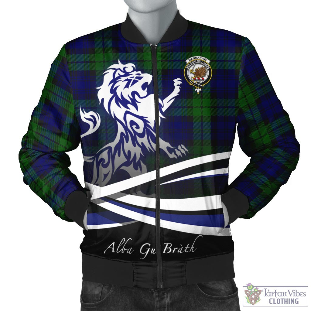 Tartan Vibes Clothing Bannatyne Tartan Bomber Jacket with Alba Gu Brath Regal Lion Emblem