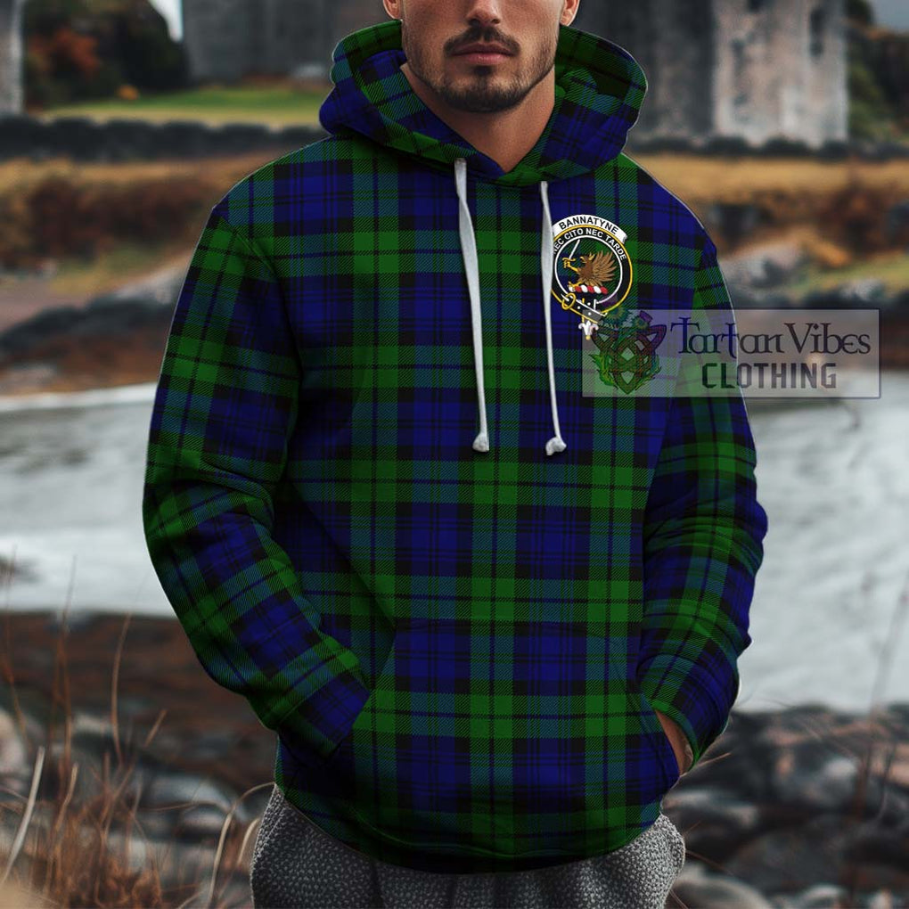 Bannatyne Tartan Cotton Hoodie with Family Crest Pullover Hoodie XS - Tartan Vibes Clothing