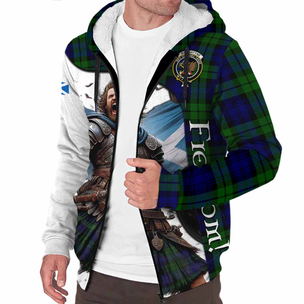 Tartan Vibes Clothing Bannatyne Crest Tartan Sherpa Hoodie Inspired by the Freedom of Scottish Warrior
