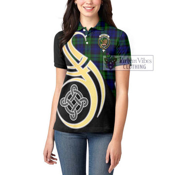 Bannatyne Tartan Women's Polo Shirt with Family Crest and Celtic Symbol Style Women - Tartan Vibes Clothing