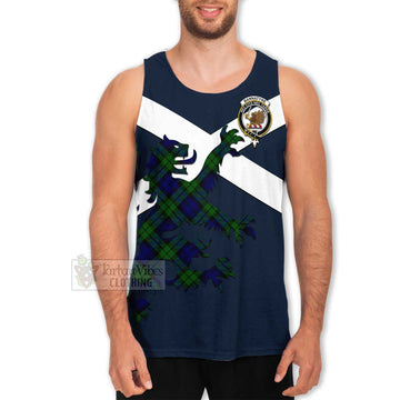 Tartan Vibes Clothing Bannatyne Tartan Lion Rampant Men's Tank Top – Proudly Display Your Heritage with Alba Gu Brath and Clan Name