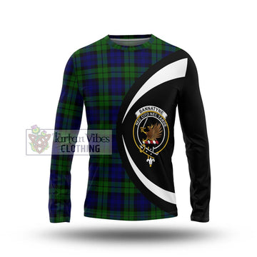 Bannatyne Tartan Long Sleeve T-Shirt with Family Crest Circle Style Unisex - Tartan Vibes Clothing