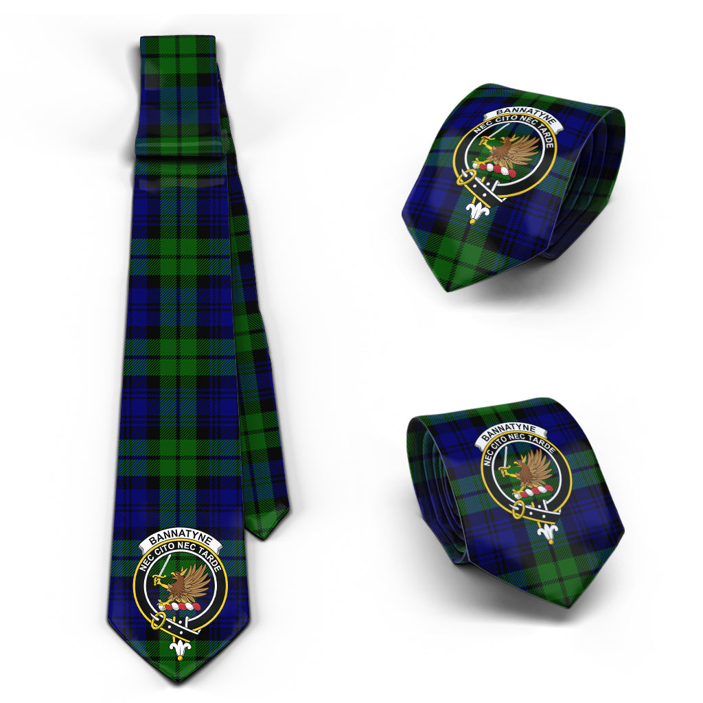 Bannatyne Tartan Classic Necktie with Family Crest Necktie One Size - Tartan Vibes Clothing