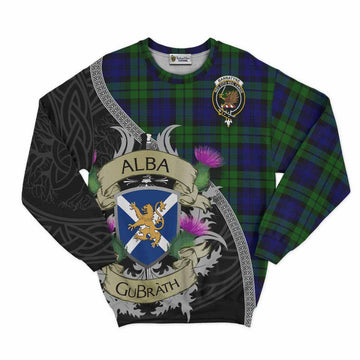 Tartan Vibes Clothing Bannatyne Tartan Family Crest Sweatshirt Lion Rampant Royal Thistle Shield Celtic Inspired
