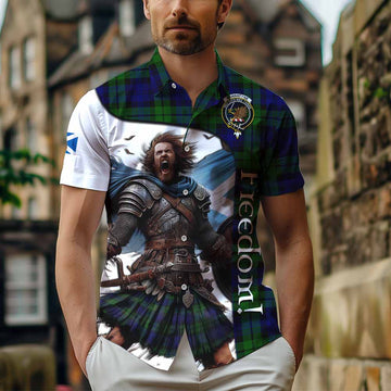 Tartan Vibes Clothing Bannatyne Crest Tartan Short Sleeve Button Shirt Inspired by the Freedom of Scottish Warrior