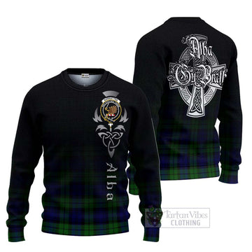 Tartan Vibes Clothing Bannatyne Tartan Knitted Sweater Featuring Alba Gu Brath Family Crest Celtic Inspired