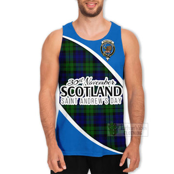 Tartan Vibes Clothing Bannatyne Family Crest Tartan Men's Tank Top Celebrate Saint Andrew's Day in Style