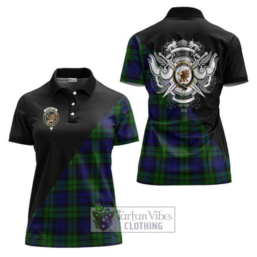 Bannatyne Tartan Women's Polo Shirt with Family Crest and Military Logo Style Women - Tartanvibesclothing Shop