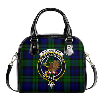 Bannatyne Tartan Shoulder Handbags with Family Crest One Size 6*25*22 cm - Tartanvibesclothing