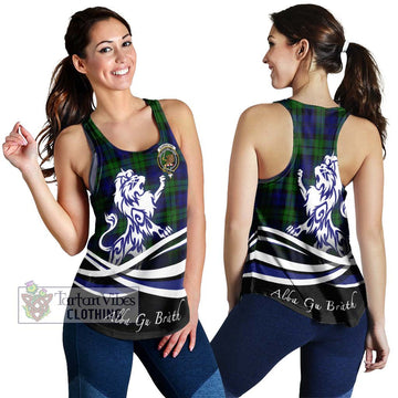 Bannatyne Tartan Women's Racerback Tanks with Alba Gu Brath Regal Lion Emblem 4XL - Tartan Vibes Clothing