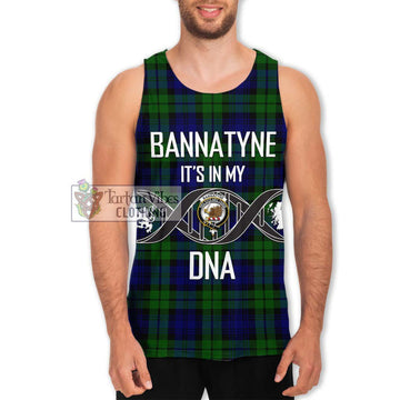 Bannatyne Tartan Men's Tank Top with Family Crest DNA In Me Style Men - Tartanvibesclothing Shop