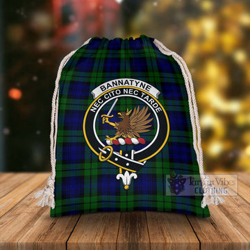 Tartan Vibes Clothing Bannatyne Tartan Christmas Santa's Bag with Family Crest