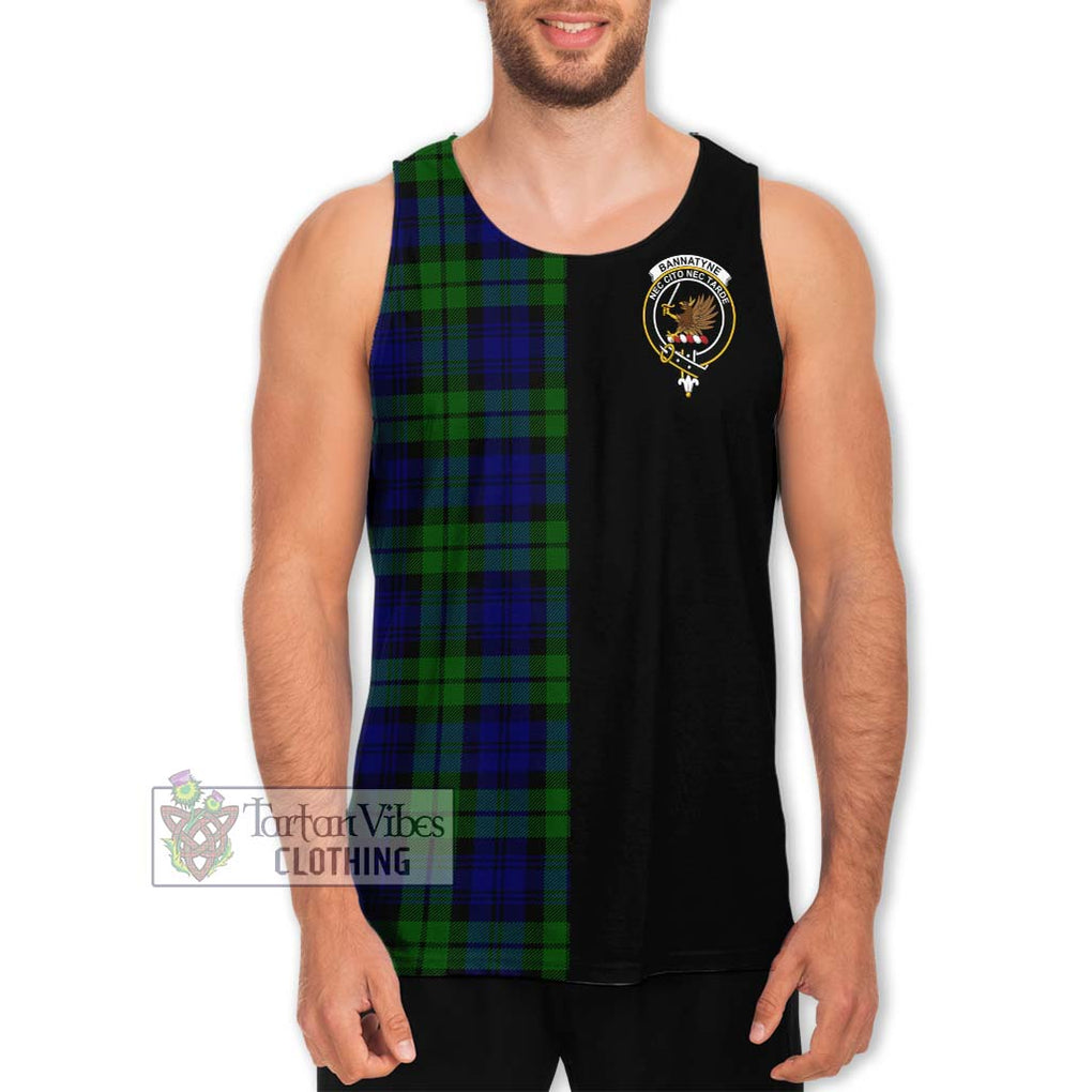 Bannatyne Tartan Men's Tank Top with Family Crest and Half Of Me Style Men - Tartanvibesclothing Shop