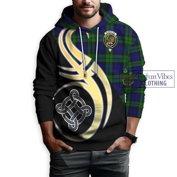 Bannatyne Tartan Hoodie with Family Crest and Celtic Symbol Style Zip Hoodie - Tartan Vibes Clothing