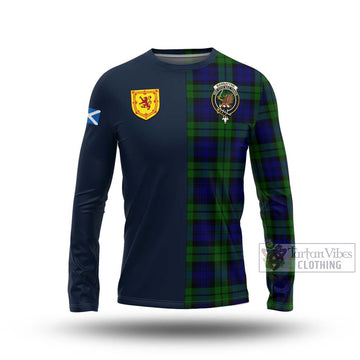 Tartan Vibes Clothing Bannatyne Tartan Long Sleeve T-Shirt with Scottish Lion Royal Arm Half Style