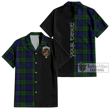 Bannatyne Tartan Short Sleeve Button Shirt with Family Crest and Half Of Me Style Kid - Tartanvibesclothing Shop