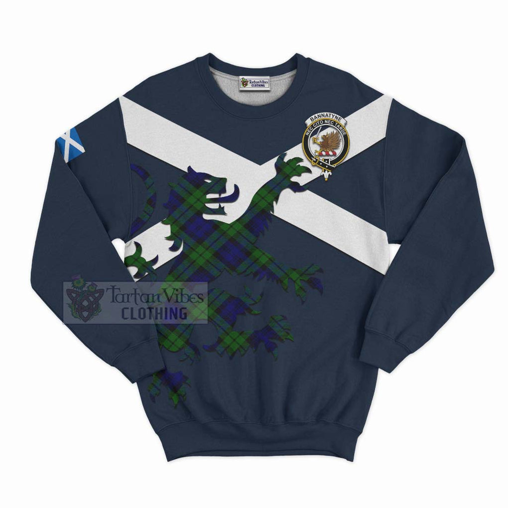 Tartan Vibes Clothing Bannatyne Tartan Lion Rampant Sweatshirt – Proudly Display Your Heritage with Alba Gu Brath and Clan Name