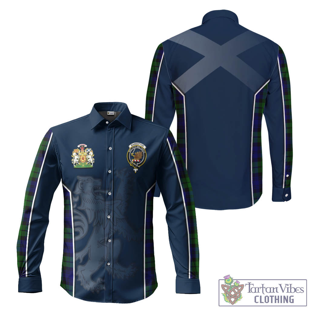 Tartan Vibes Clothing Bannatyne Tartan Long Sleeve Button Up Shirt with Family Crest and Lion Rampant Vibes Sport Style