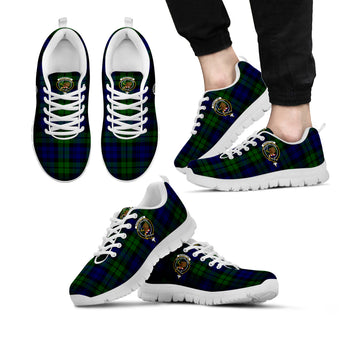 Bannatyne Tartan Sneakers with Family Crest Kid's Sneakers - Tartan Vibes Clothing