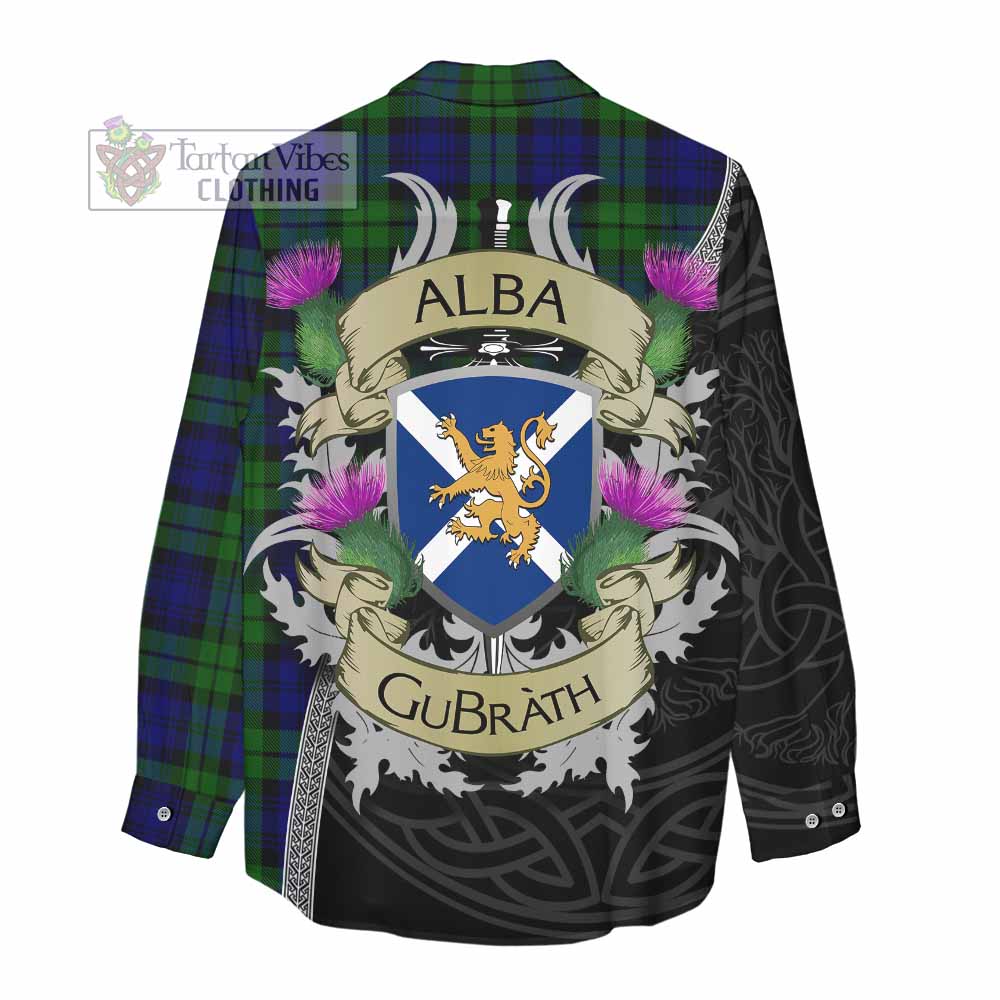 Tartan Vibes Clothing Bannatyne Tartan Family Crest Women's Casual Shirt Lion Rampant Royal Thistle Shield Celtic Inspired