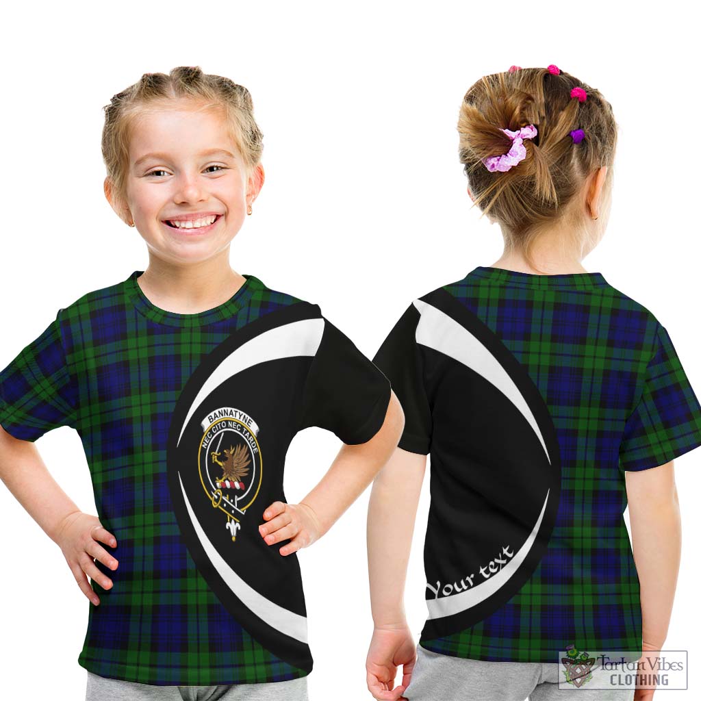 Bannatyne Tartan Kid T-Shirt with Family Crest Circle Style - Tartan Vibes Clothing