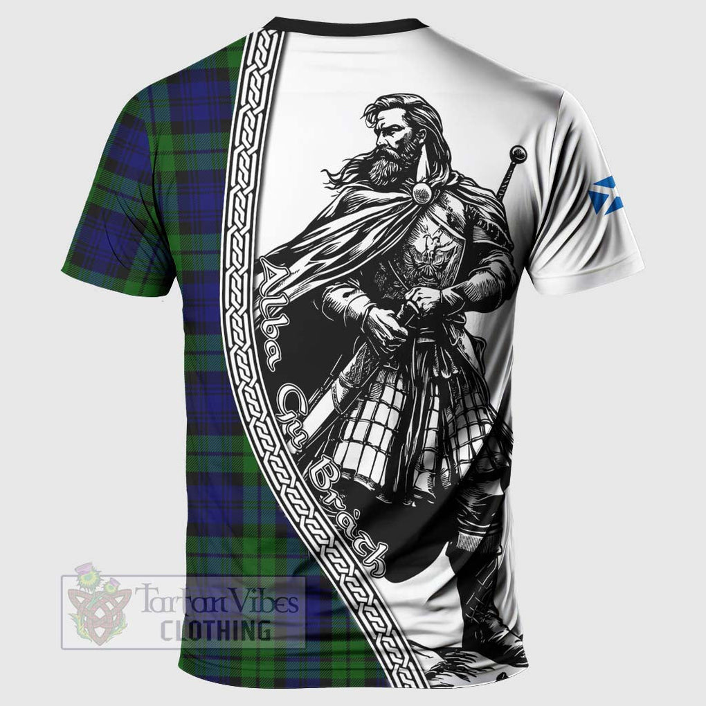 Tartan Vibes Clothing Bannatyne Tartan Clan Crest T-Shirt with Highlander Warrior Celtic Style
