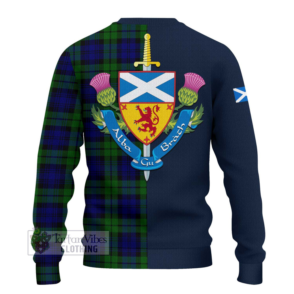 Tartan Vibes Clothing Bannatyne Tartan Knitted Sweater with Scottish Lion Royal Arm Half Style