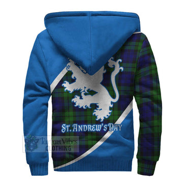 Tartan Vibes Clothing Bannatyne Family Crest Tartan Sherpa Hoodie Celebrate Saint Andrew's Day in Style